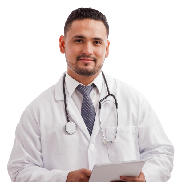 врач в белом халате